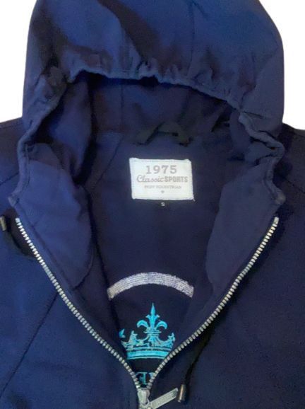 Reitjacke Pfiff, blau mit schönen Paillietten-Stick Logo, Gr. S in Ibbenbüren