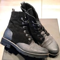 Stiefeletten Boots gr.40 schwarz grau Farbmix...echtes Leder Hessen - Dillenburg Vorschau