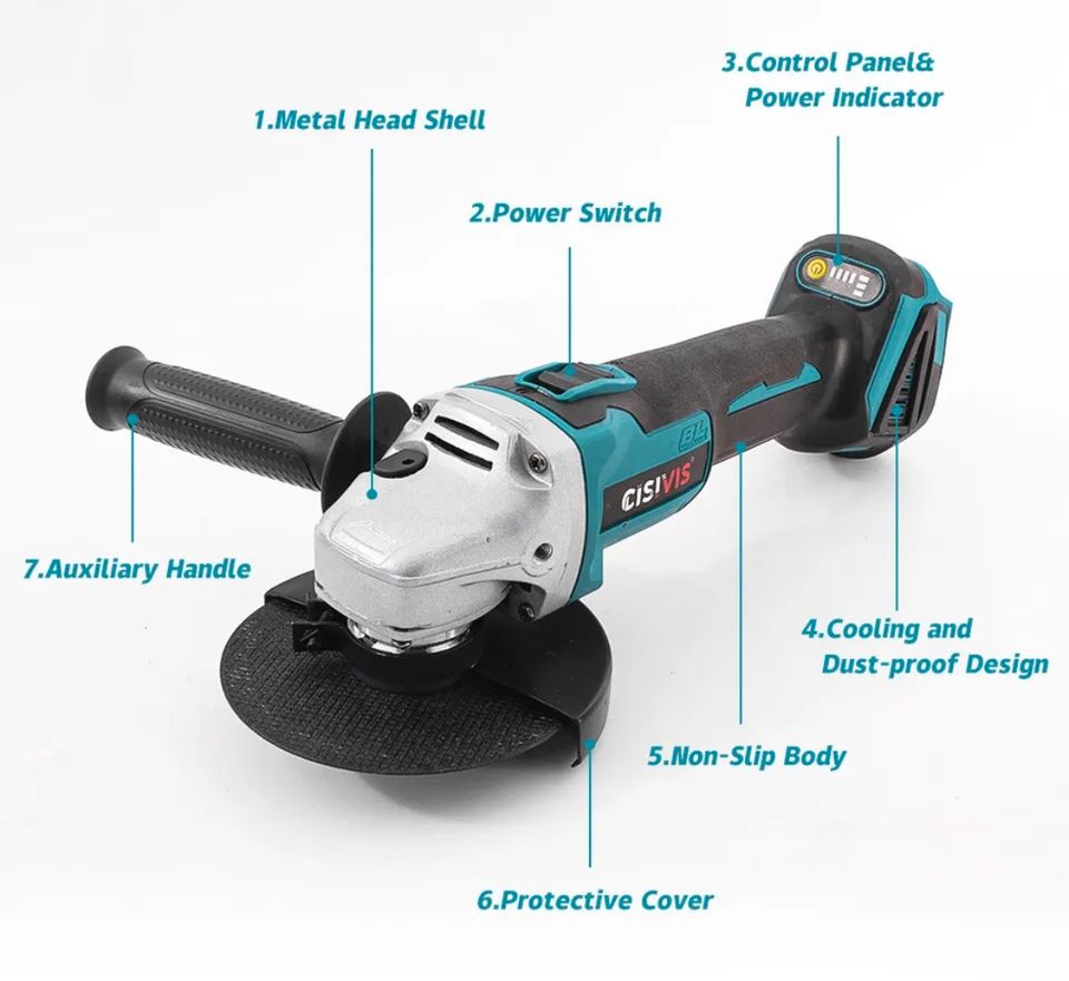 125mm Akku Winkelschleifer Akku Schleifmaschine für Makita in Bebra