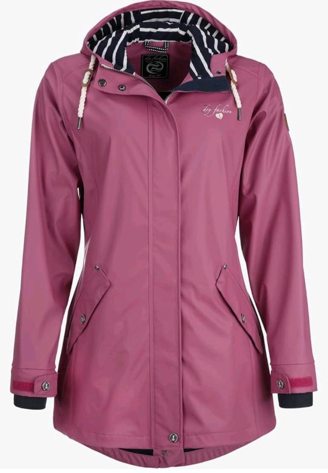 Dry Fashion Damen Regenmantel Regenjacke 40 Beere outdoor in Krostitz