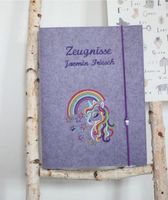 Handmade Zeugnismappe „Einhorn mit Regenbogen“ Rheinland-Pfalz - Treis-Karden Vorschau