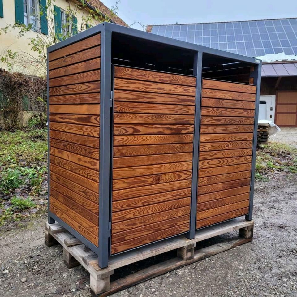 Mülltonnenbox Holz 2er Mülltonnenverkleidung in Odelzhausen