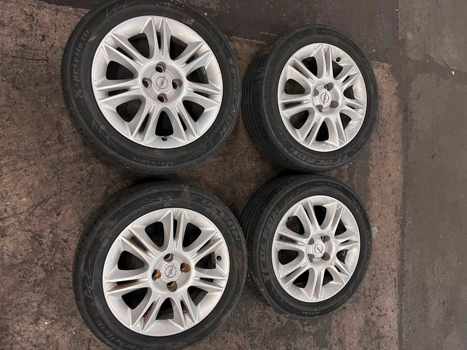 Opel Corsa D  Satz Alufelgen 195 / 55 R 16 91V   6J x 16 H2 ET40 in Bad Berneck i. Fichtelgebirge