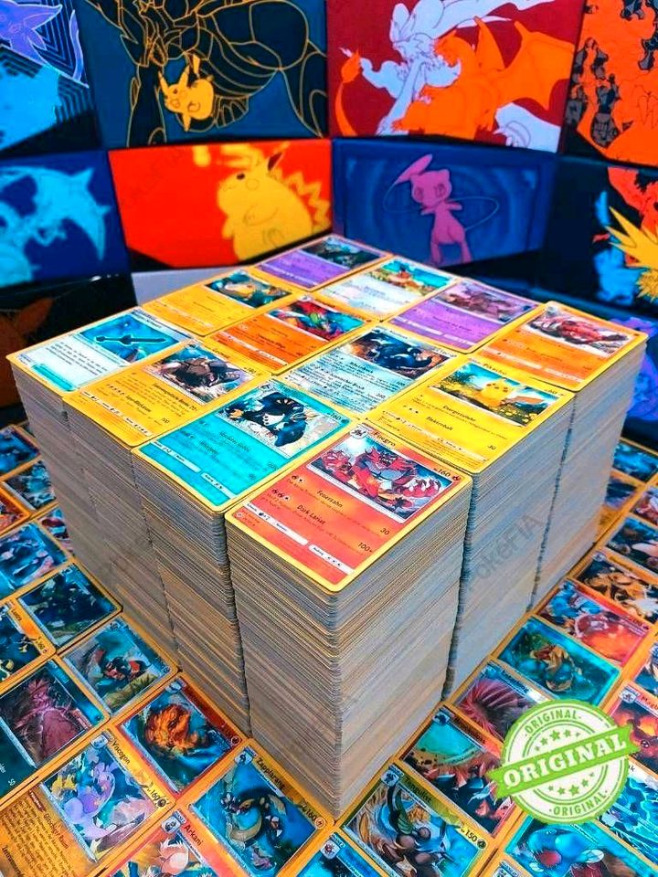 ✔25 Pokémon-Karten Nur Legendäre Ultra-/Premium Holos höchster Seltenheit | Pikachu Bundle✅ 100% Original | Pokemon-Karten ab 3 Mewtu Mew 4 Glurak Sammel-Karten GX V VMAX EX Sammlung Geschenk✅️ in Idar-Oberstein