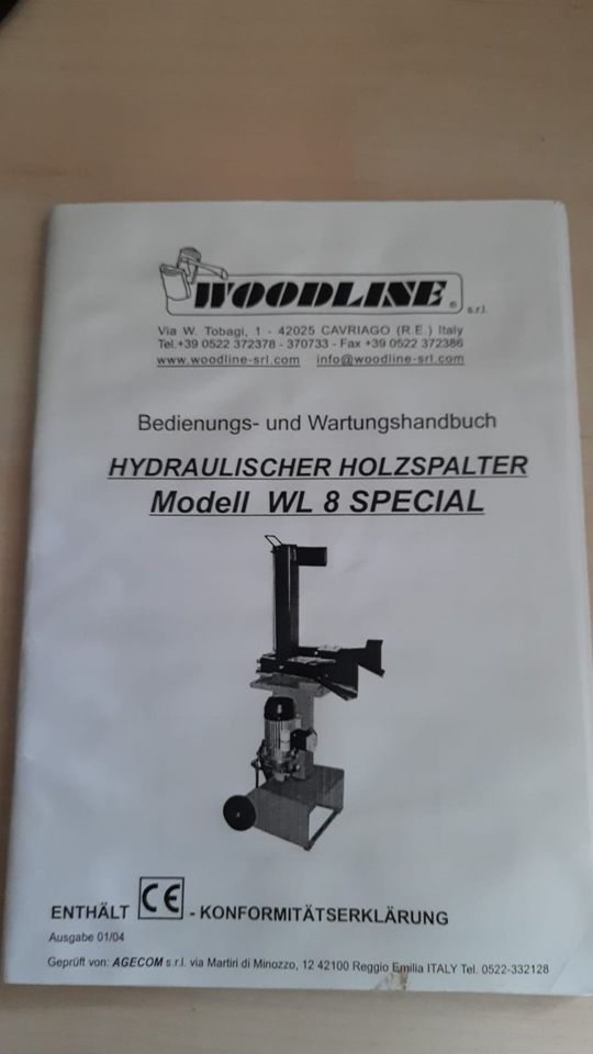 Woodline Holzspalter Typ WL8 special in Muldenhammer