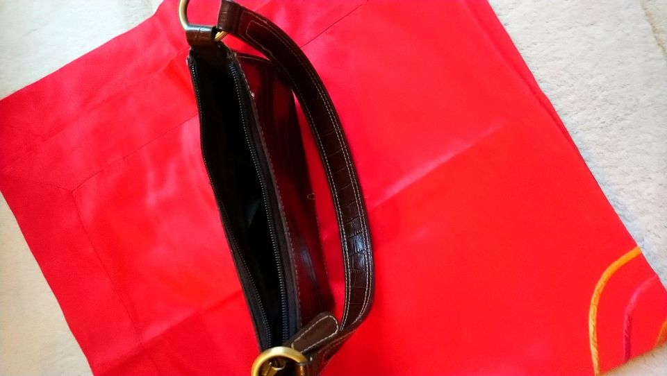 Daniel Ray Mini Bag Handtasche, braun Croco in Marl
