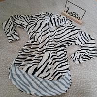 H&M seidige Bluse animal Zebra crdme schwarz passt bei Gr M Bayern - Baldham Vorschau