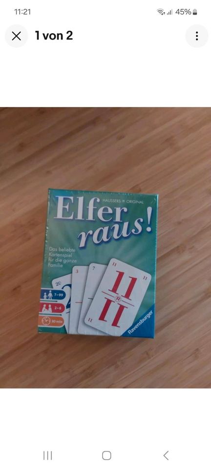 Elfer Raus, Kartenspiel von Ravensburger in Veitsbronn