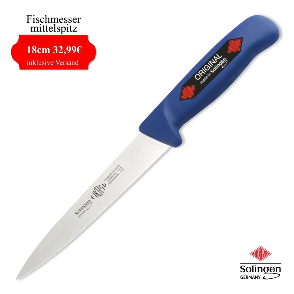 Solingen Germany Fischmesser (blau), Angelmesser & Filiermesser in Meinerzhagen