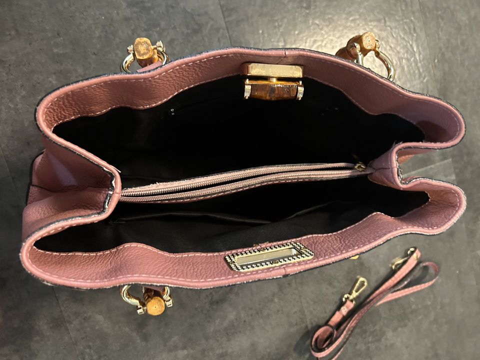 Lederhandtasche Borse in Pelle, altrosa, wie neu in Petershausen