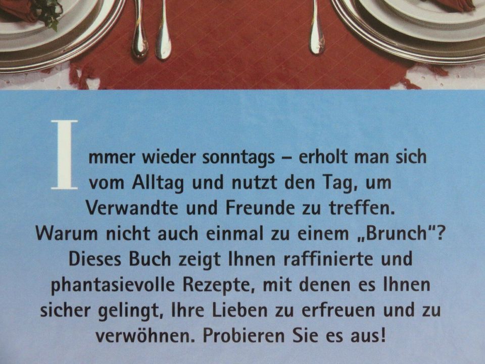 Brunch Suppe Salat Fleisch Dessert Kochbuch Immer wieder sonntags in Flensburg