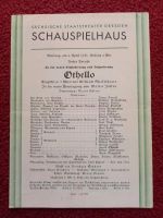 14 alte Programme,Sächs.Theater Dresden ,von 1943, z.B."Othello" Sachsen - Mittweida Vorschau