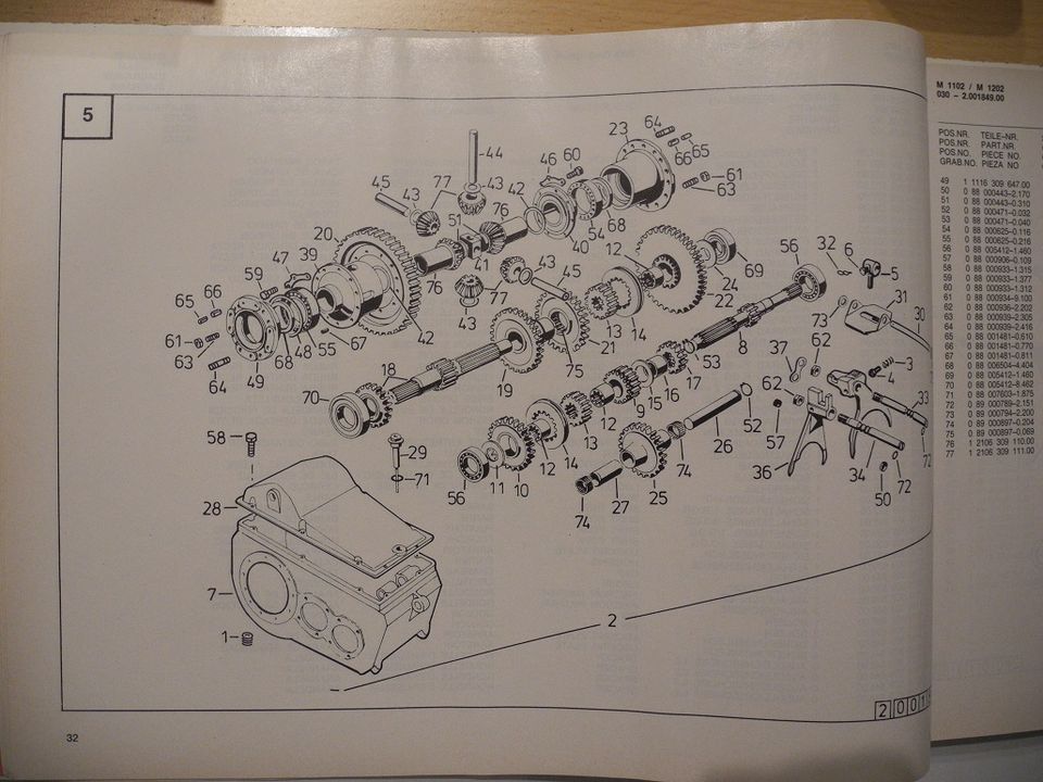 Ersatzteilliste Deutz-Fahr Mähdrescher M1102/M1202 in Bergisch Gladbach