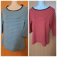 Tom Tailor 2 Streifen T shirt 3/4   L Niedersachsen - Großheide Vorschau