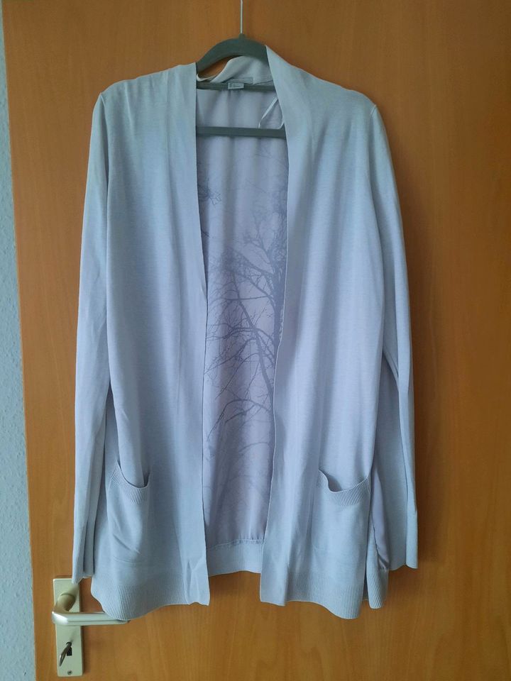 Sommercardigan, hellgrau von H&M, Rücken mit Muster, Gr. 40 in Saarbrücken