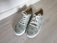 Halbschuhe Gr. 40, salbei silber, Veloursleder, Via Milano Bayern - Landshut Vorschau