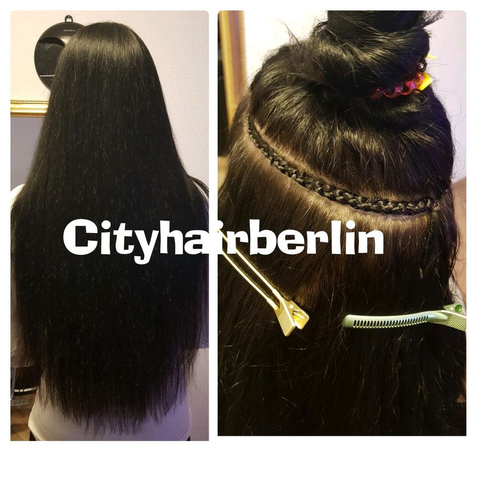 Haarverlängerung hair extensions tressen einnähen weaving echthaa in Berlin