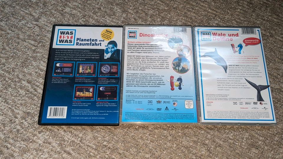 Was ist was DVD + Lehr CD-ROM Dinosaurier / Raumfahrt ware & Delf in Oerlenbach