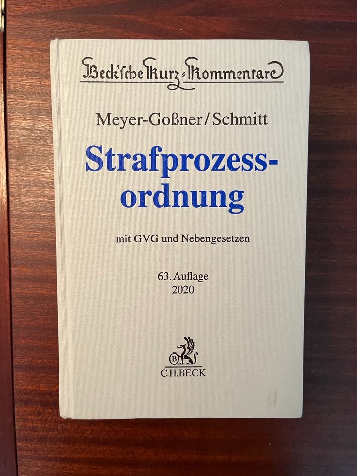 StPO Kommentar 63. Aufl. 2020 / Meyer-Goßner/Schmitt in Berlin
