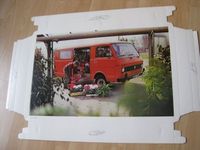 Volkswagen VW LT28 rot Bild historische Schauraumdeko VAG no T3 Niedersachsen - Osloß Vorschau