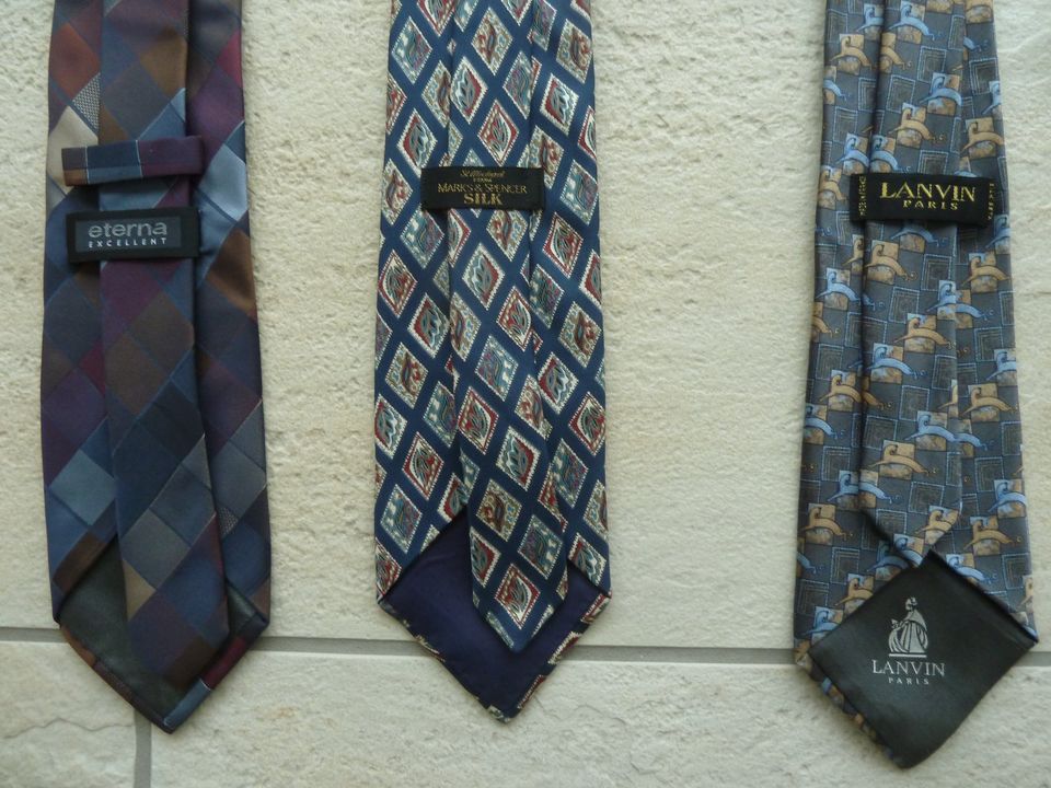 9 x Krawatte Seide Armani Boss Lanvin Edsor Eterna Addison M & S in Düsseldorf