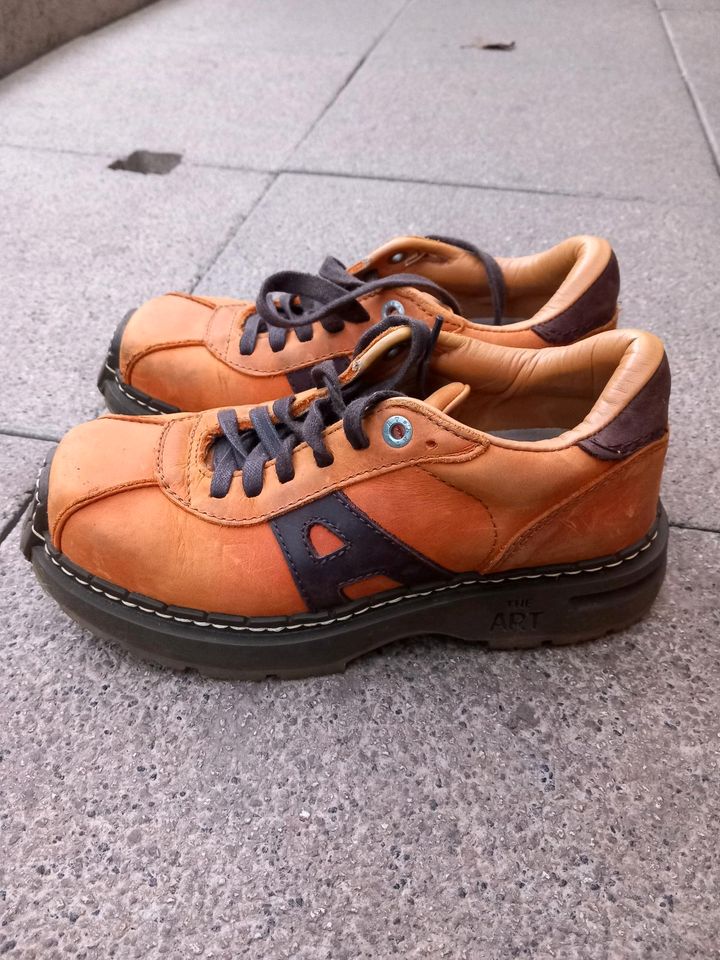 Art Company Platform Schuhe orange echtes Leder Größe 38 in Sondershausen