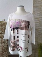 Gr.42 Damen Bluse ANISTON Baumwolle Shirt Weiß Elegant Blume Lang Baden-Württemberg - Crailsheim Vorschau