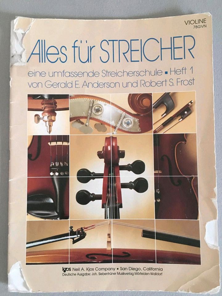Alles für Streicher Heft 1 für Violine / Geige (Übungsbuch in Kiel