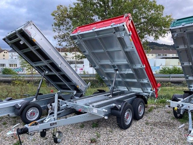 3500 kg 3-Seitenkipper Stema elektr.Pumpe, Aluschienen, rote Bordwände in Freiburg im Breisgau