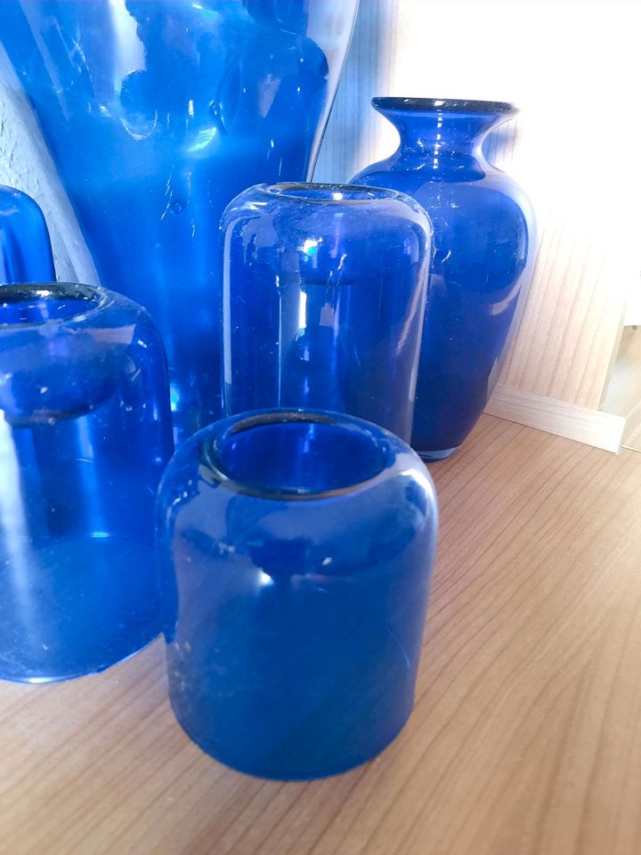 Blaue Flaschen Vasen und   Kerzenhalter in Castrop-Rauxel