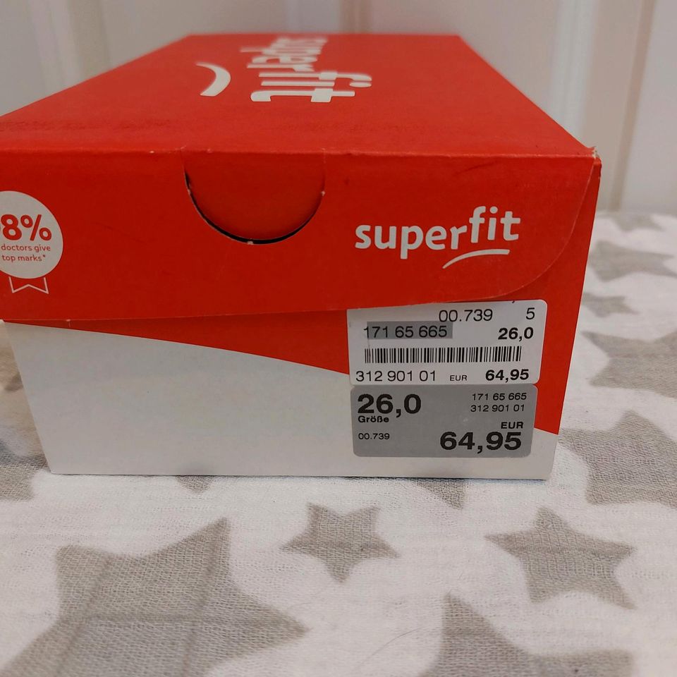 Superfit Moppy ☆ Sneaker ☆ Gr. 26 ☆ Schuhe ☆ Mädchen ☆ Regenbogen in Freisen