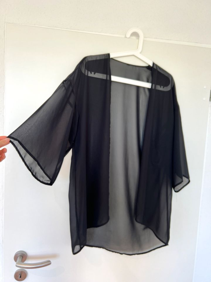 Zara Strand Kimono Chiffon transparent durchsichtig schwarz 34-38 in Berlin