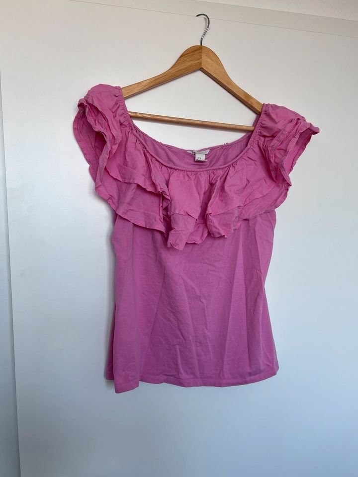 Pinkes Offshoulder Shirt XL 42/44 H&M Plus Size Curvy Fashion in Bielefeld