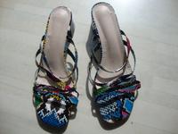 Latschen Sandalen Sandaletten Schuhe Gr. 40 bunt Schlangenoptik Hessen - Lorsch Vorschau