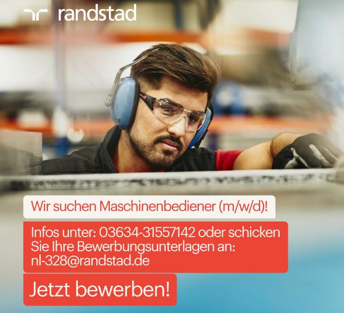 Wir suchen Maschinenbediener (m/w/d)! in Sömmerda