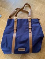 Handtasche / Tragetasche blau mit Lederträger created by mea Bayern - Kulmbach Vorschau