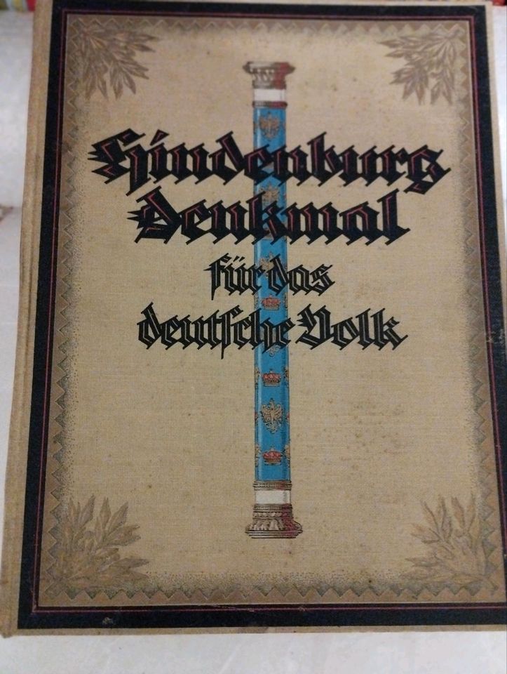 Hindenburg Denkmal für das deutsche Volk,altes großes Buch 1924 in Weißenburg in Bayern