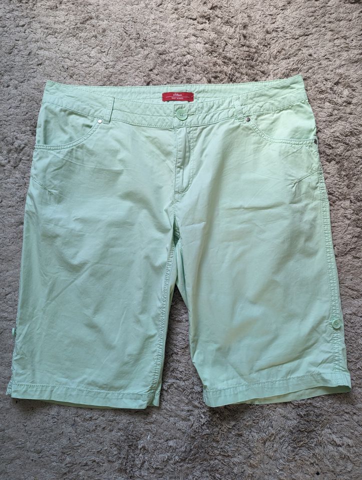 S. Oliver Bermuda Shorts kurze Hose mint grün türkis Gr. 42 NEU in Lichtenfels