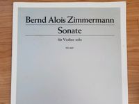 Noten Zimmermann Sonate Violine Solo Hessen - Bad Soden am Taunus Vorschau