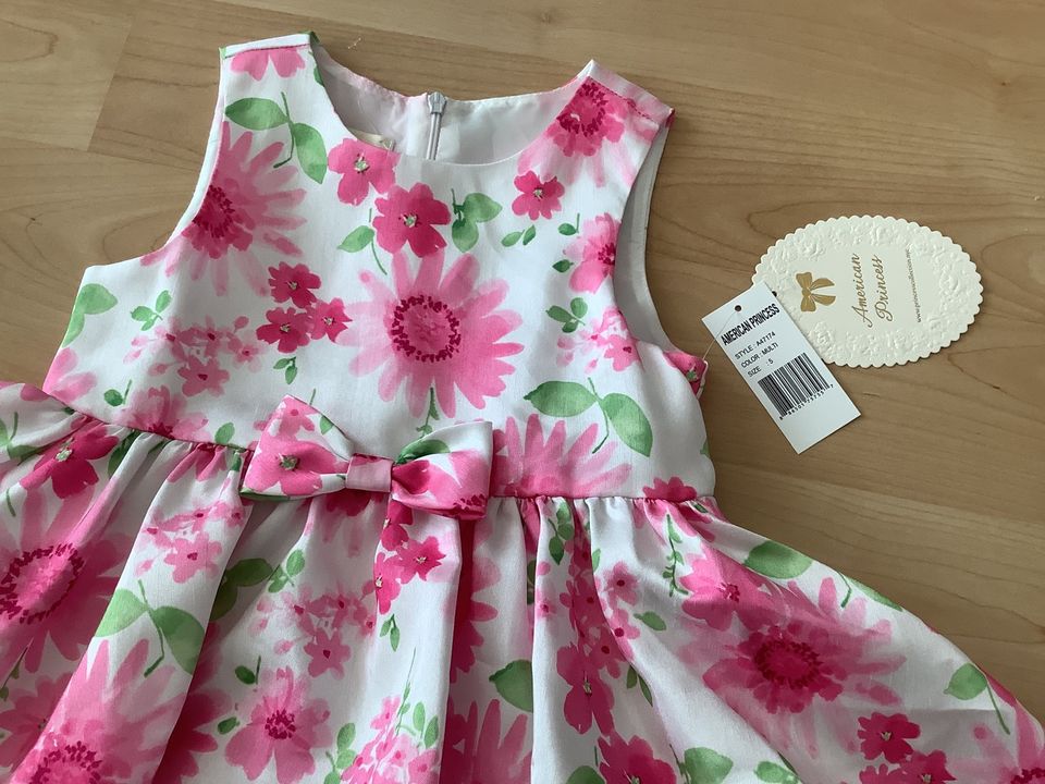 Kleid Amerika Prinzessin festlich Pink weiß Tüll 5 104 - 110 NEU in Krefeld