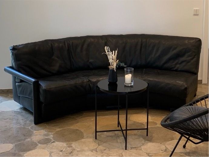 ArtaNova 3er Sofa Designer Couch echtes schwarzesLeder  gepflegt in Hagen