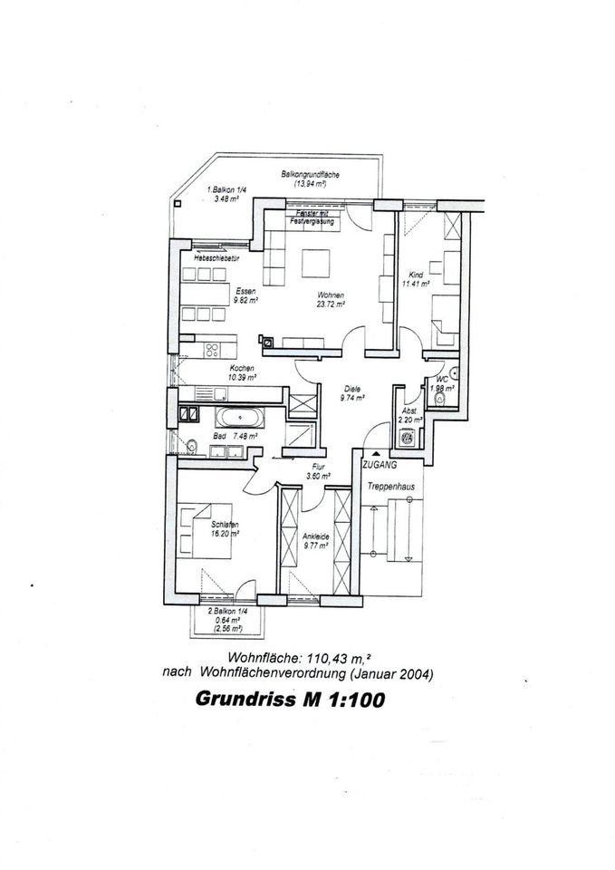 Penthouse-Stil-Wohnung ohne Aufzug 3. Stock, hochwertig, hell in Gunzenhausen