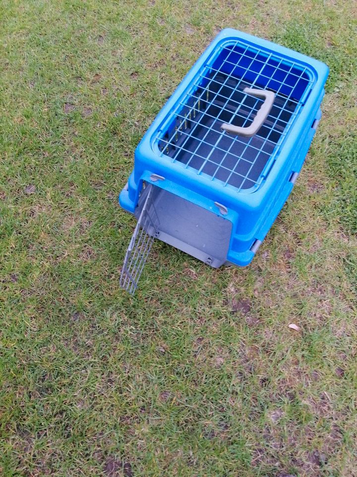 Transportbox für Kleintiere, grau-blau, wenig benutzt in Lampertheim