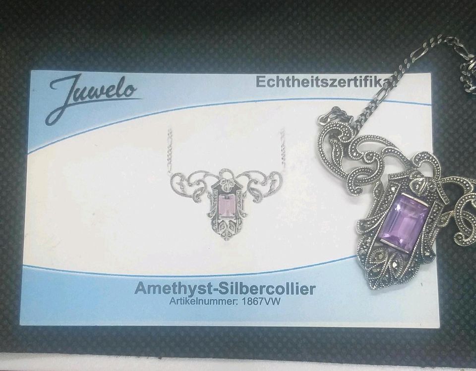 Juwelo Amethyst Silbercollier,Artnr:1867VW,Vintage, Antik, Gothic in Berlin