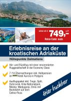 Erlebnisreise an der kroatischen Adriaküste | 8-tägige Flugreise Dresden - Pieschen Vorschau