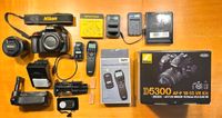 Nikon D5300 SLR-Digitalkamera Kit DX AF-P 18-55 VR schwarz in OVP Bayern - Buchloe Vorschau