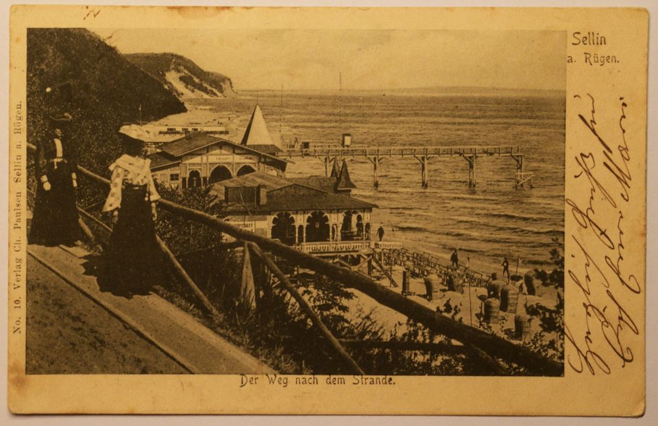 Alte Postkarte Sellin7Rügen von 1905 in Ostseebad Binz