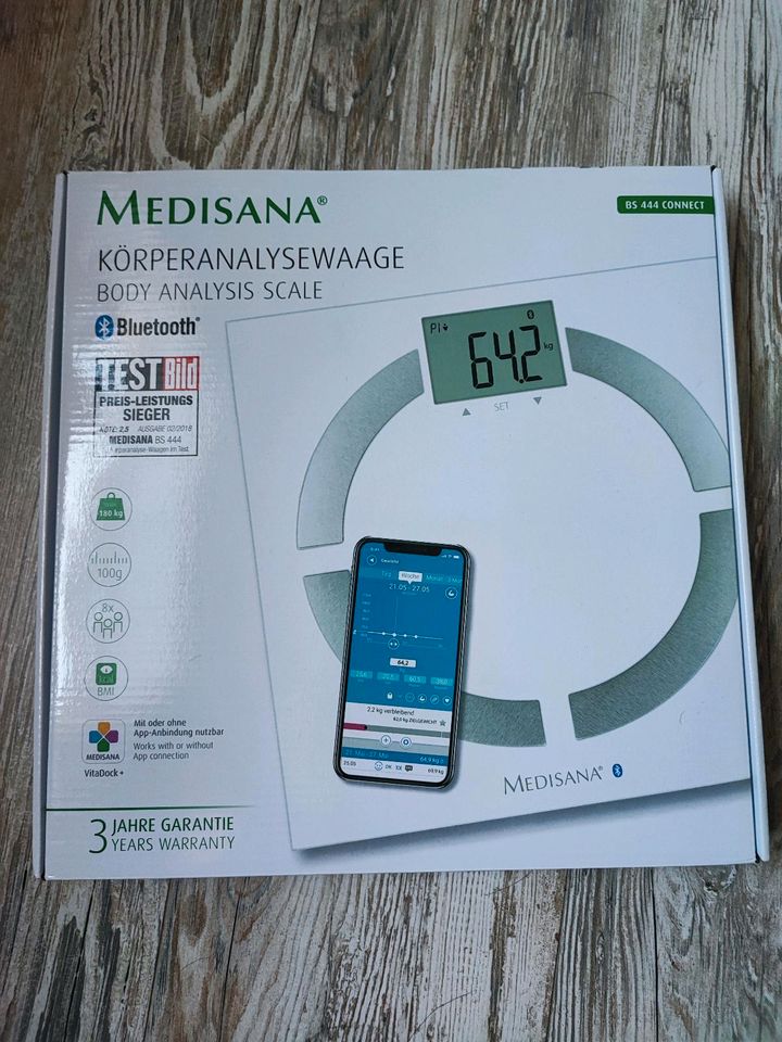 medisana BS 444 connect Körperanalysewaage 180 kg, Personenwaage in  Sachsen-Anhalt - Muldestausee | eBay Kleinanzeigen ist jetzt Kleinanzeigen