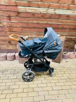 Gesslein Kombi-Kinderwagen F4 Air+ dunkelblau meliert / cognac Hessen - Hessisch Lichtenau Vorschau