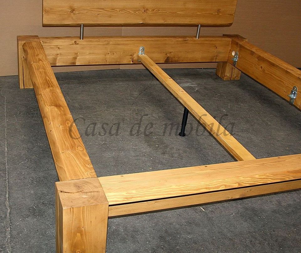 Holzbett Balken-bett TATRA Unikat 180x200x42cm Fichte massiv in Goslar